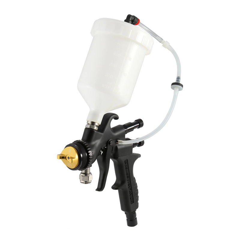 Apollo A7700GT AtomiZer Black Edition Non-Bleed Production HVLP Gravity Feed Spray Gun with 600cc Cup