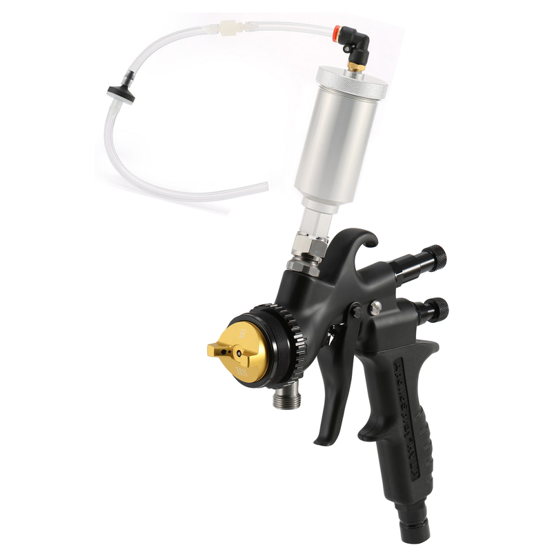 Apollo A7700GT AtomiZer Black Edition Non-Bleed Production HVLP Gravity Feed Spray Gun with 90cc Cup