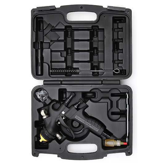 Apollo A7700GT AtomiZer Black Edition Non-Bleed Production HVLP Gravity Feed Spray Gun with 3M 26129 PPS 2.0 Adapter