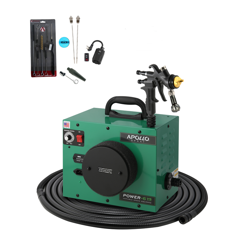 Apollo Power-6 VS PLUS Six-Stage Variable Power HVLP Turbine System with A7700 Spray Gun