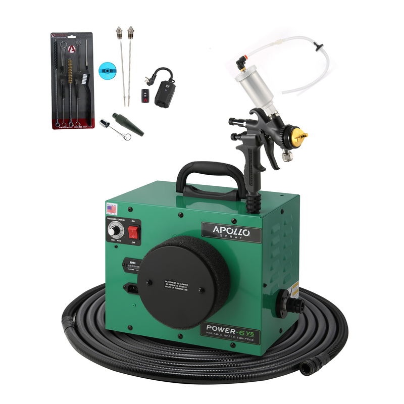 Apollo Power-6 VS PLUS Six-Stage Variable Power HVLP Turbine System with A7700 Spray Gun