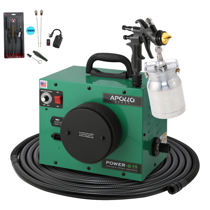 Apollo Power-6 VS PLUS Six-Stage Variable Power HVLP Turbine System with A7700 Spray Gun